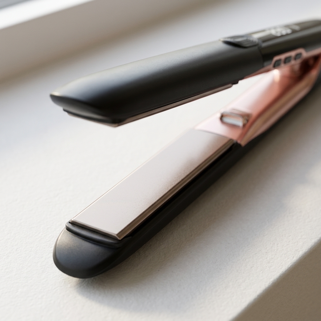WYWA Lux Straightener titanium ceramic plates detail