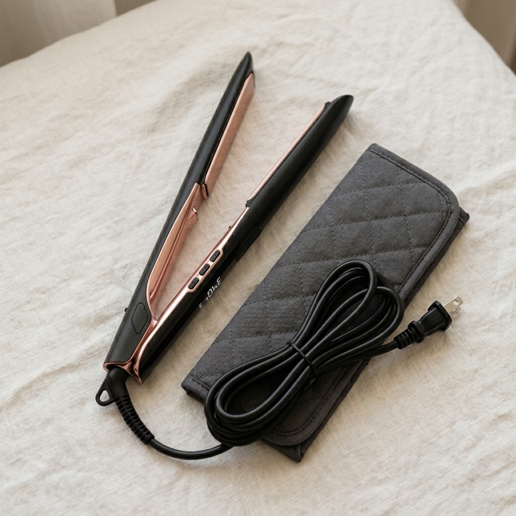 WYWA Lux Straightener kit with heat pouch and accessories